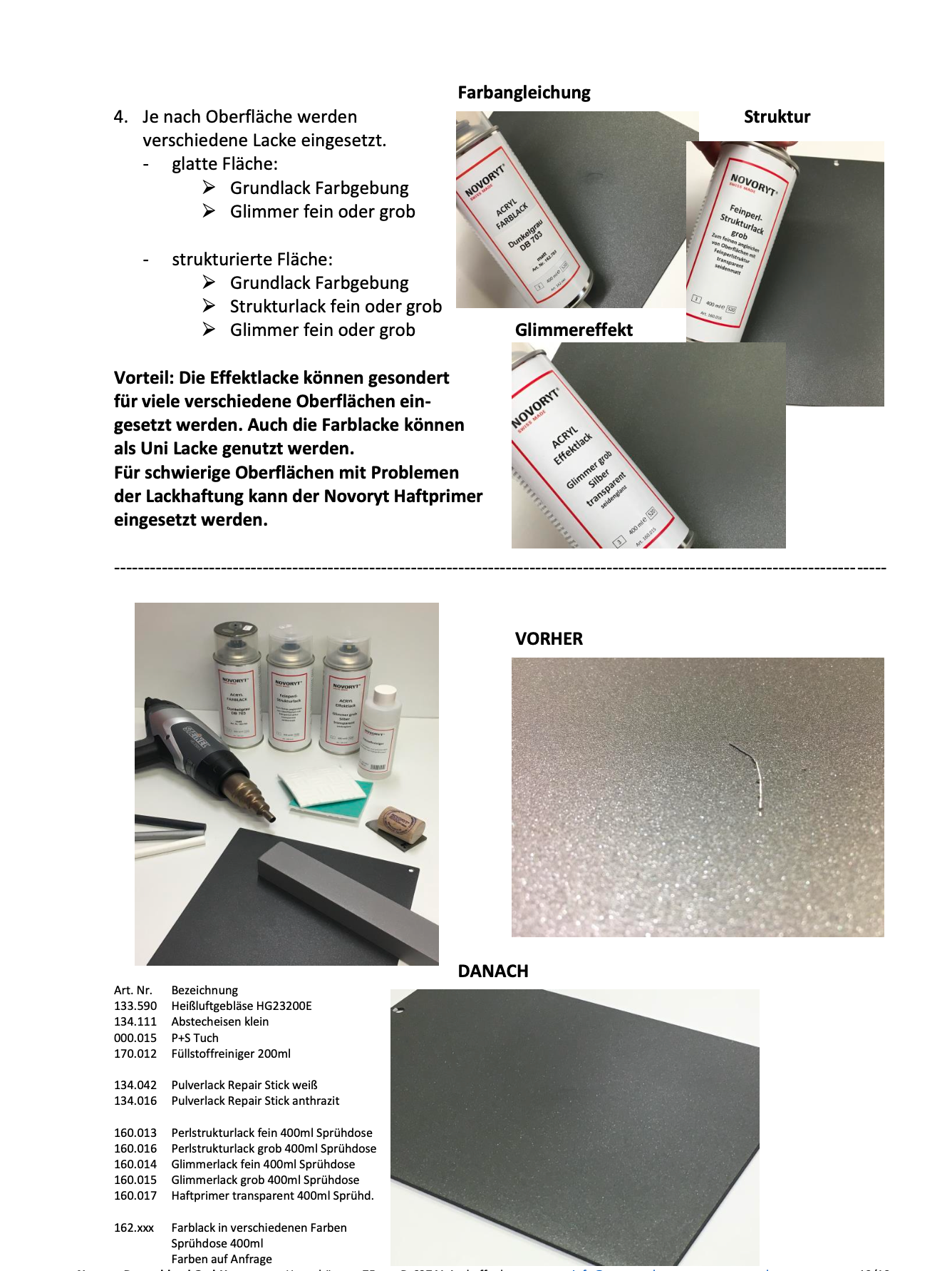 Systemkoffer für Pulverbeschichtung